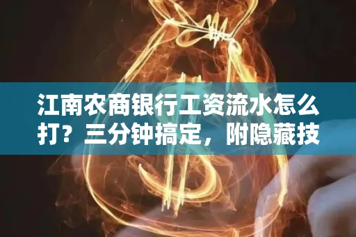江南农商银行工资流水怎么打?三分钟搞定,附隐藏技巧