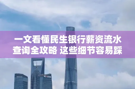 一文看懂民生银行薪资流水查询全攻略 这些细节容易踩雷