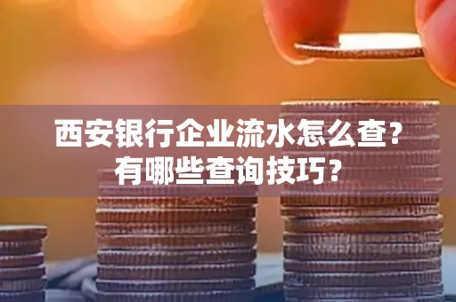 西安银行企业流水怎么查？有哪些查询技巧？