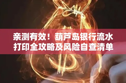 亲测有效!葫芦岛银行流水打印全攻略及风险自查清单