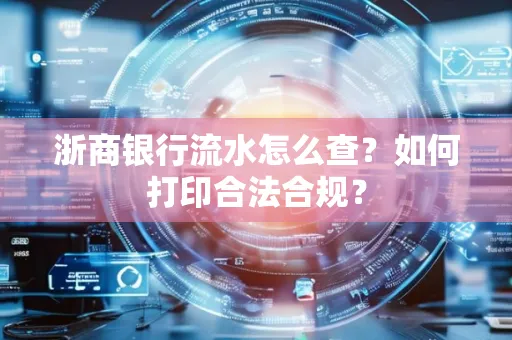 浙商银行流水怎么查?如何打印合法合规?