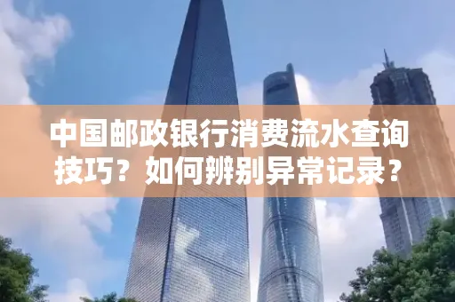 中国邮政银行消费流水查询技巧?如何辨别异常记录?