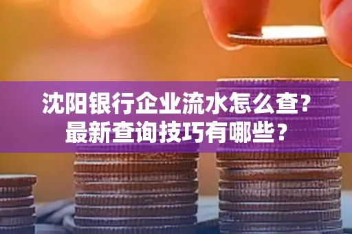 沈阳银行企业流水怎么查?最新查询技巧有哪些?