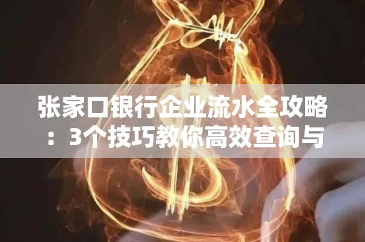 张家口银行企业流水全攻略:3个技巧教你高效查询与风险规避