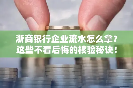 浙商银行企业流水怎么拿?这些不看后悔的核验秘诀!