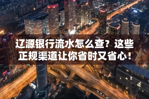辽源银行流水怎么查?这些正规渠道让你省时又省心!