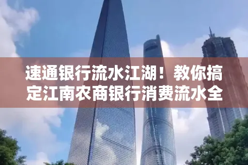 速通银行流水江湖!教你搞定江南农商银行消费流水全攻略+防坑指南