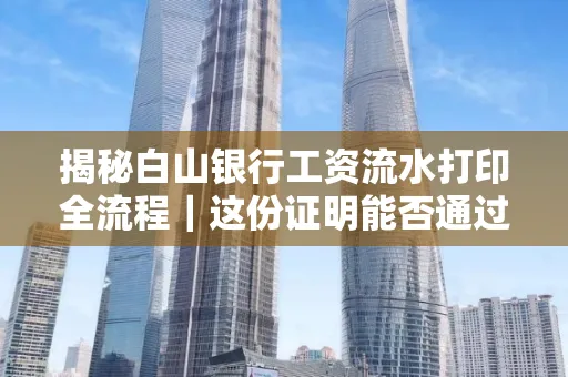 揭秘白山银行工资流水打印全流程｜这份证明能否通过审核？