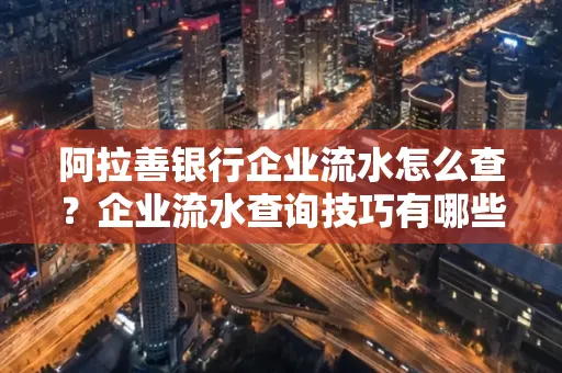 阿拉善银行企业流水怎么查?企业流水查询技巧有哪些?