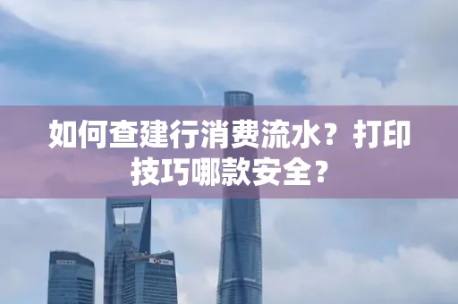 如何查建行消费流水?打印技巧哪款安全?
